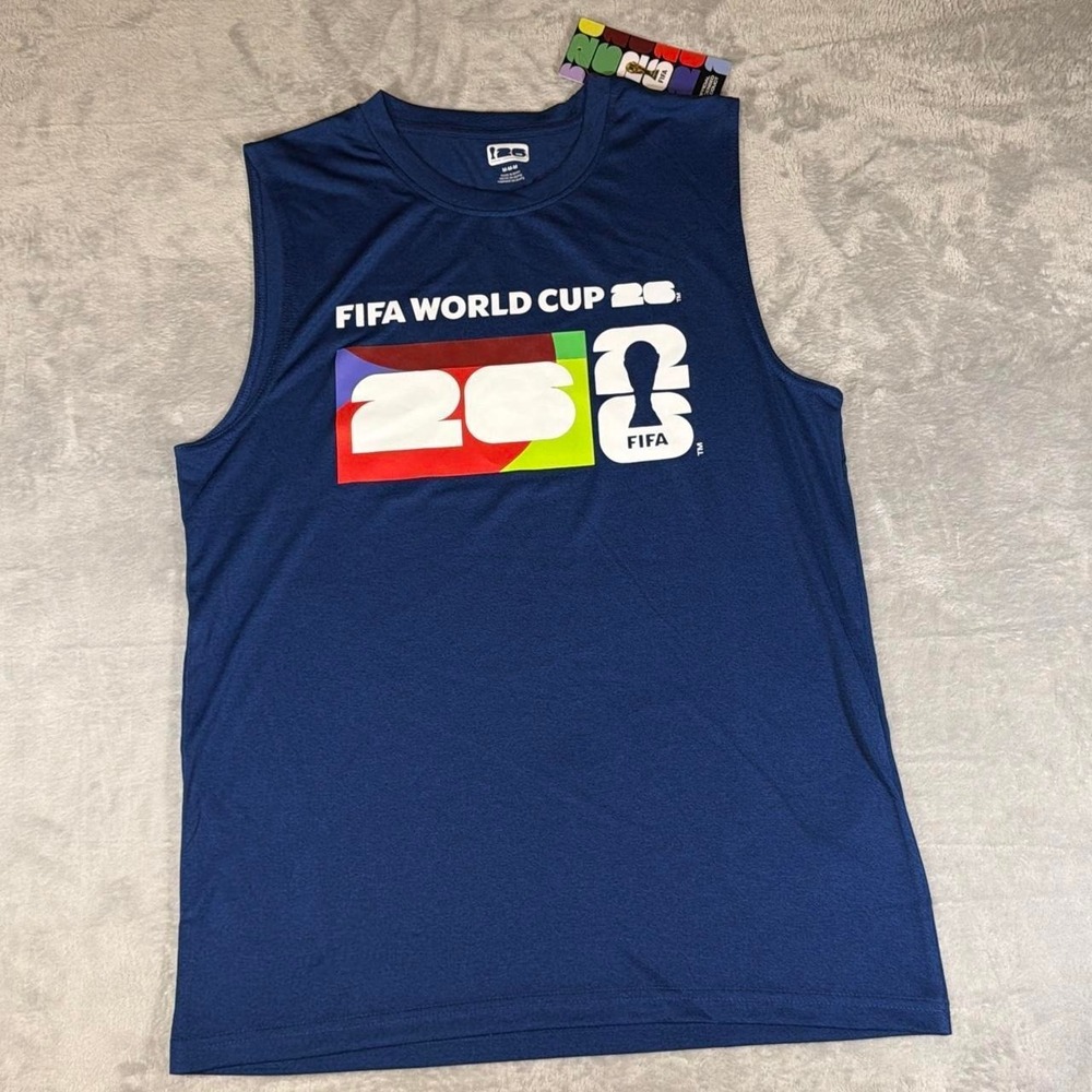 NWT FIFA World Cup 26 Official Licensed Graphic Muscle Tank | Royal Blue | M